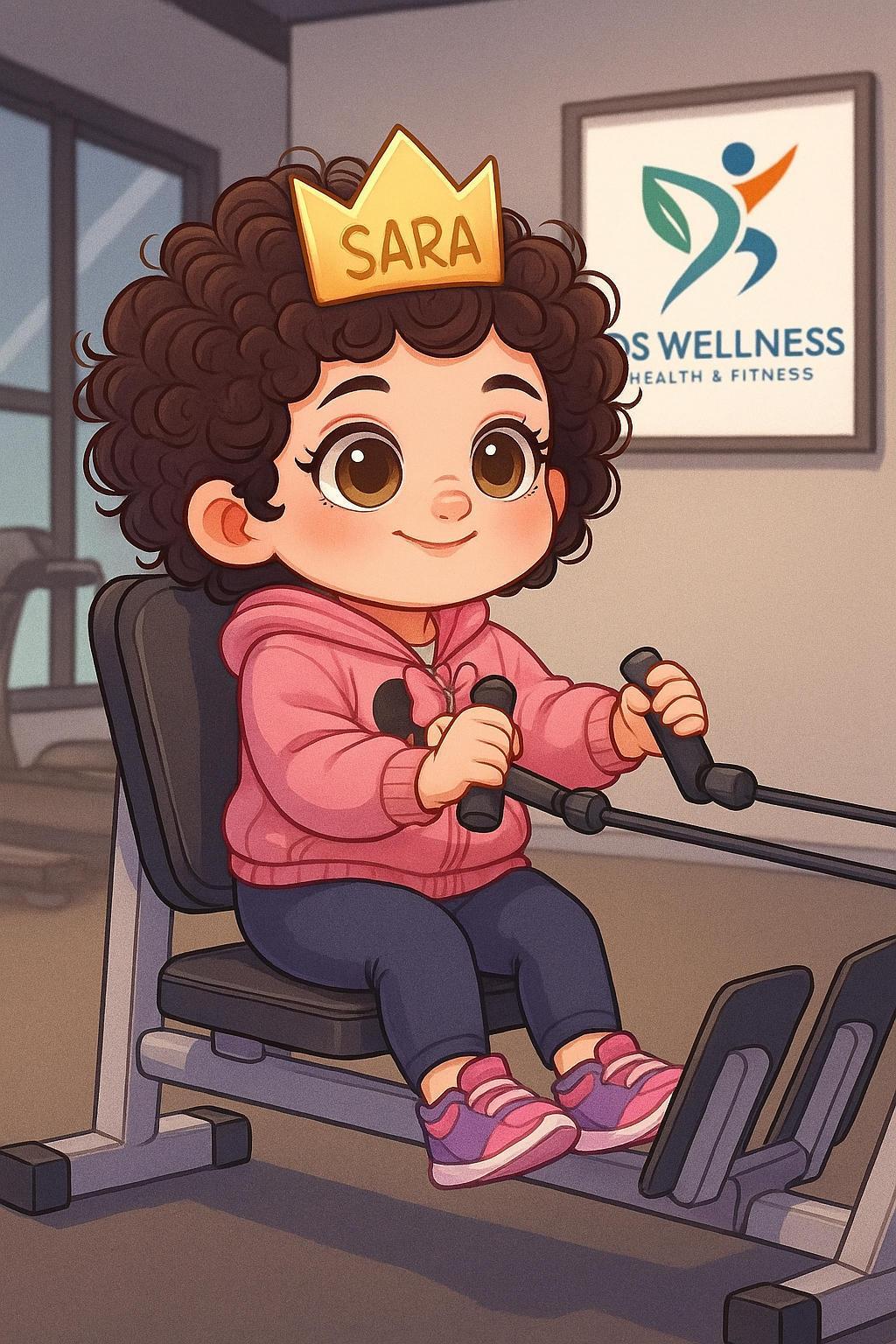 Mascote Sara sorrindo